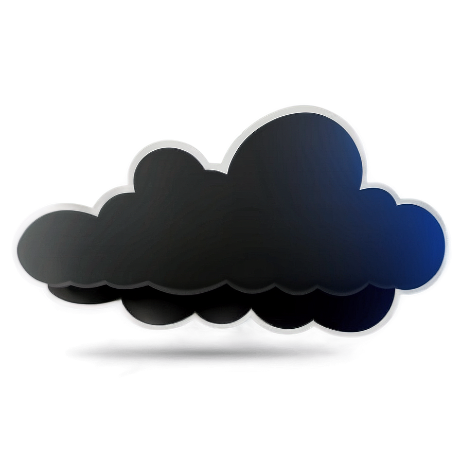 Black Gradient Cloud Png Yux34