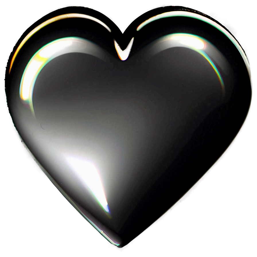 Black Gradient Heart Png 05252024