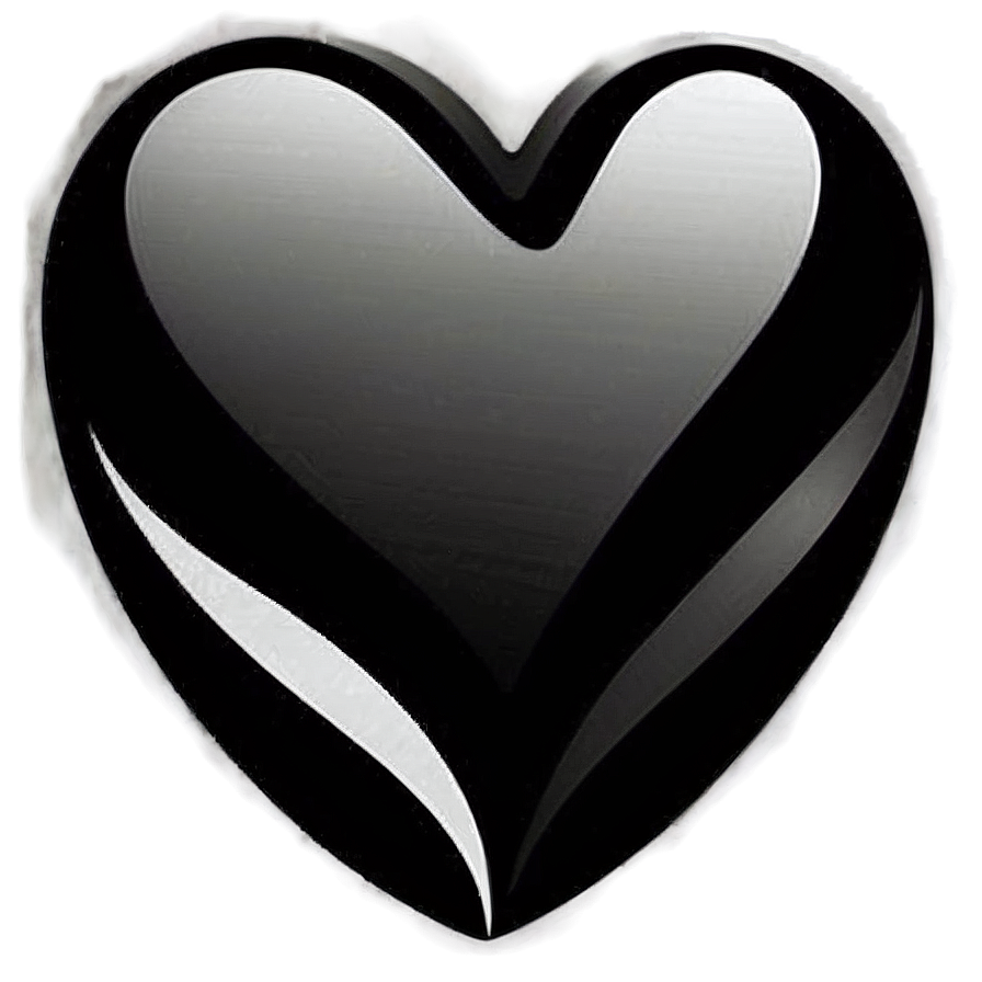 Black Gradient Heart Png Ifa8