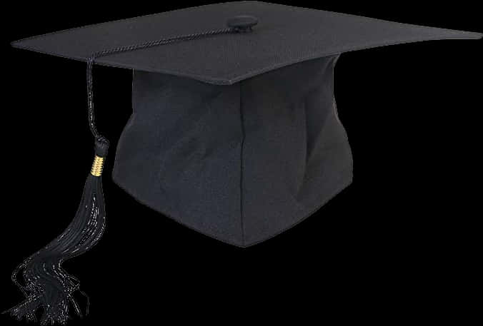 Black Graduation Cap Isolated