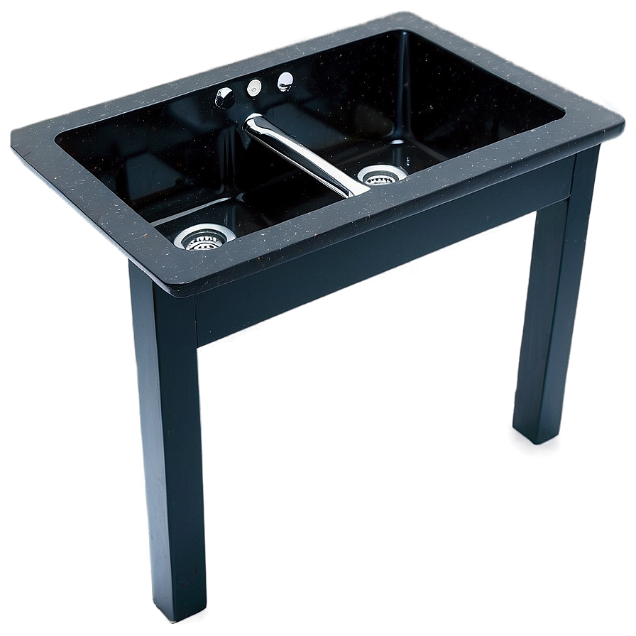 Black Granite Kitchen Sink Png 06122024