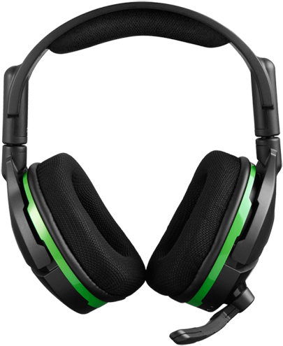 Black Green Gaming Headset PNG image with a transparent background, free high-resolution download