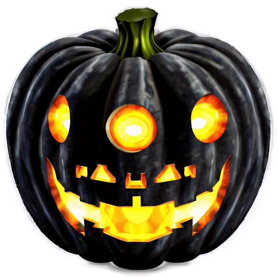 Black Halloween Pumpkin Png 06282024