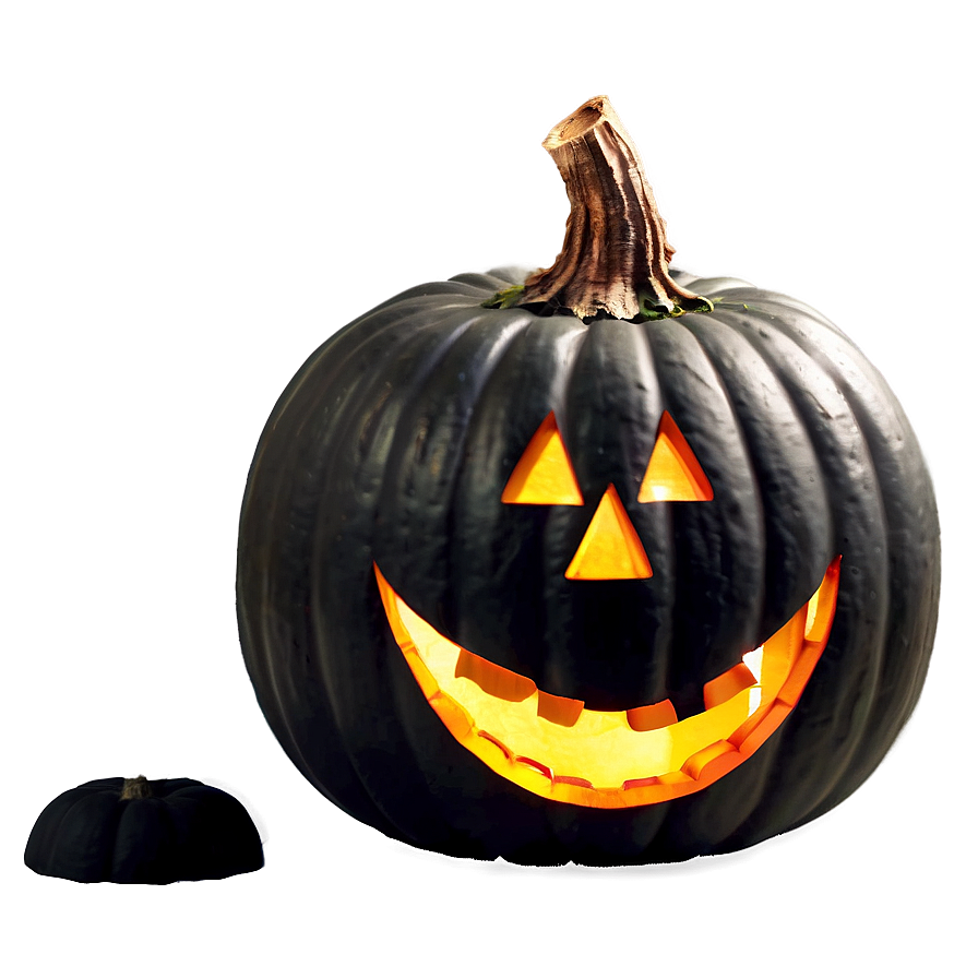 Black Halloween Pumpkin Png 06282024