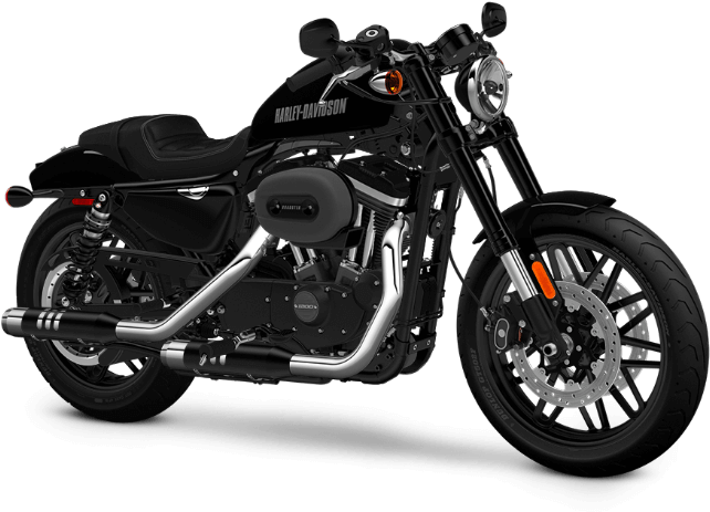 Black Harley Davidson Motorcycle Profile