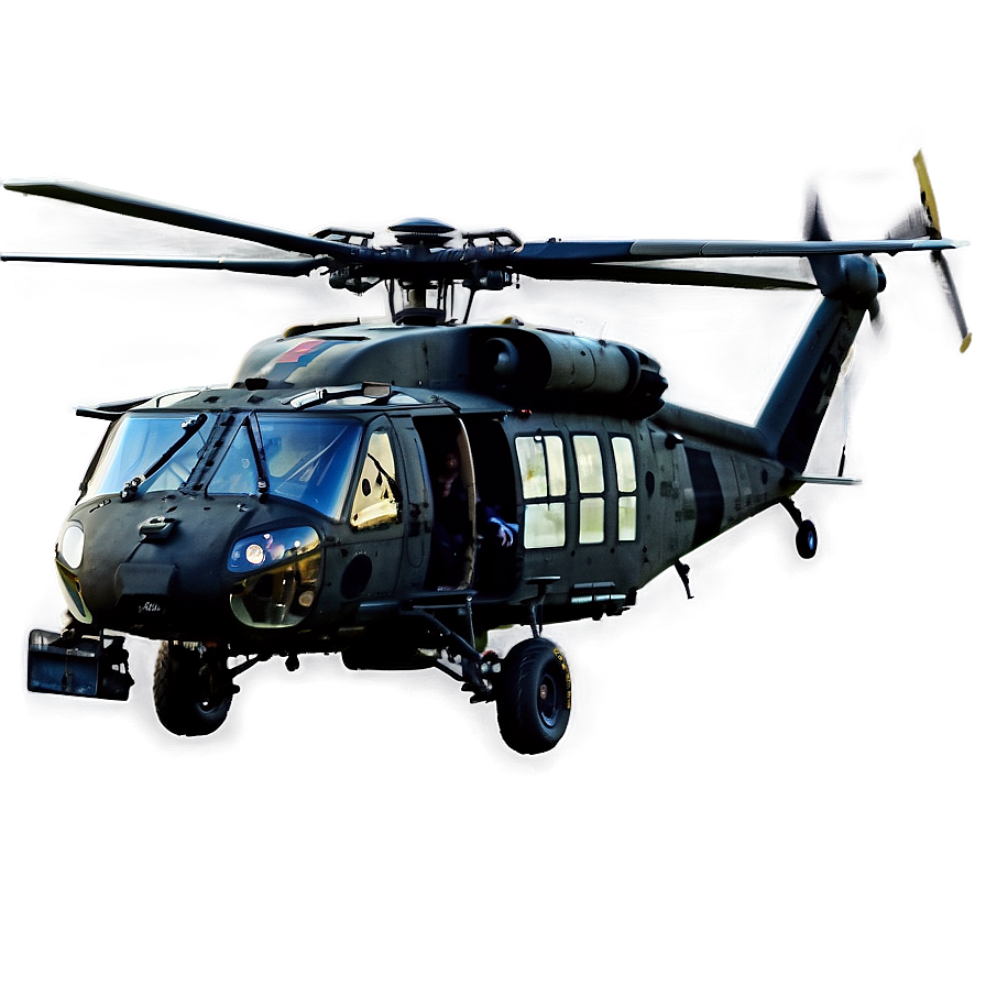 Black Hawk Helicopter At Dawn Png 93