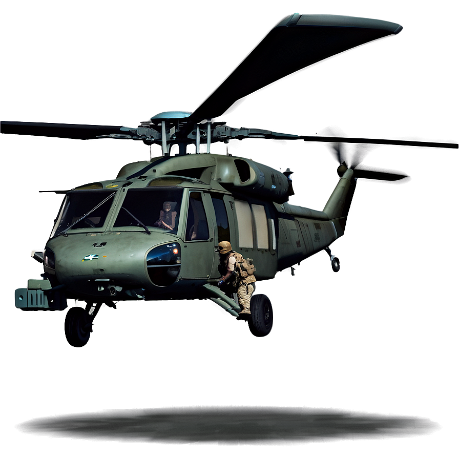 Black Hawk Helicopter In Desert Png Ejd58