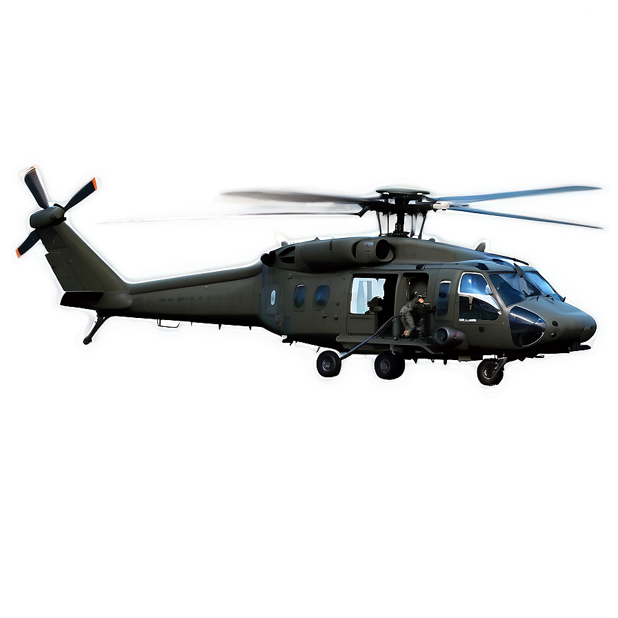 Black Hawk Helicopter In Snow Png 06252024