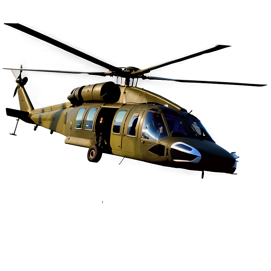 Black Hawk Surveillance Helicopter Png 91