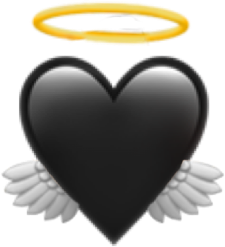 Black Heart Angel Halo Wings Emoji.png