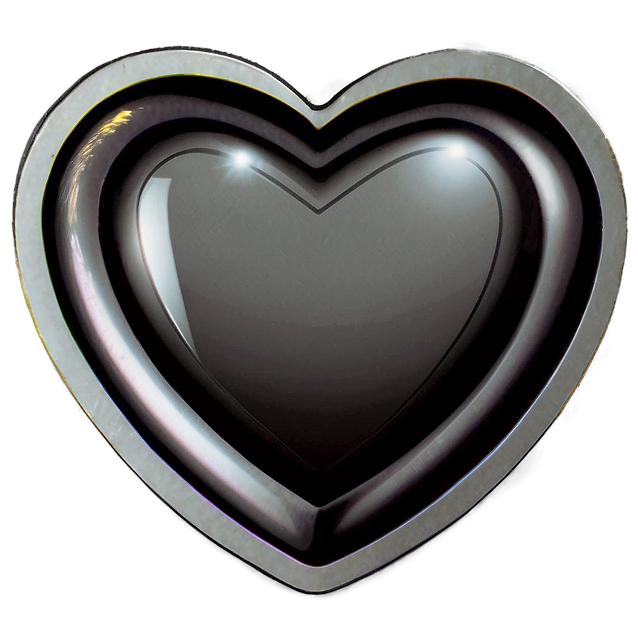 Black Heart Button Png 48