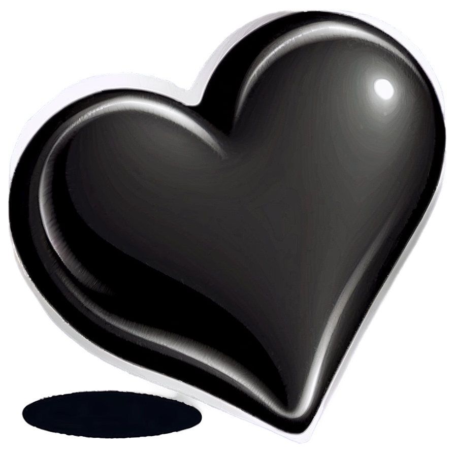 Black Heart Button Png Cfk67