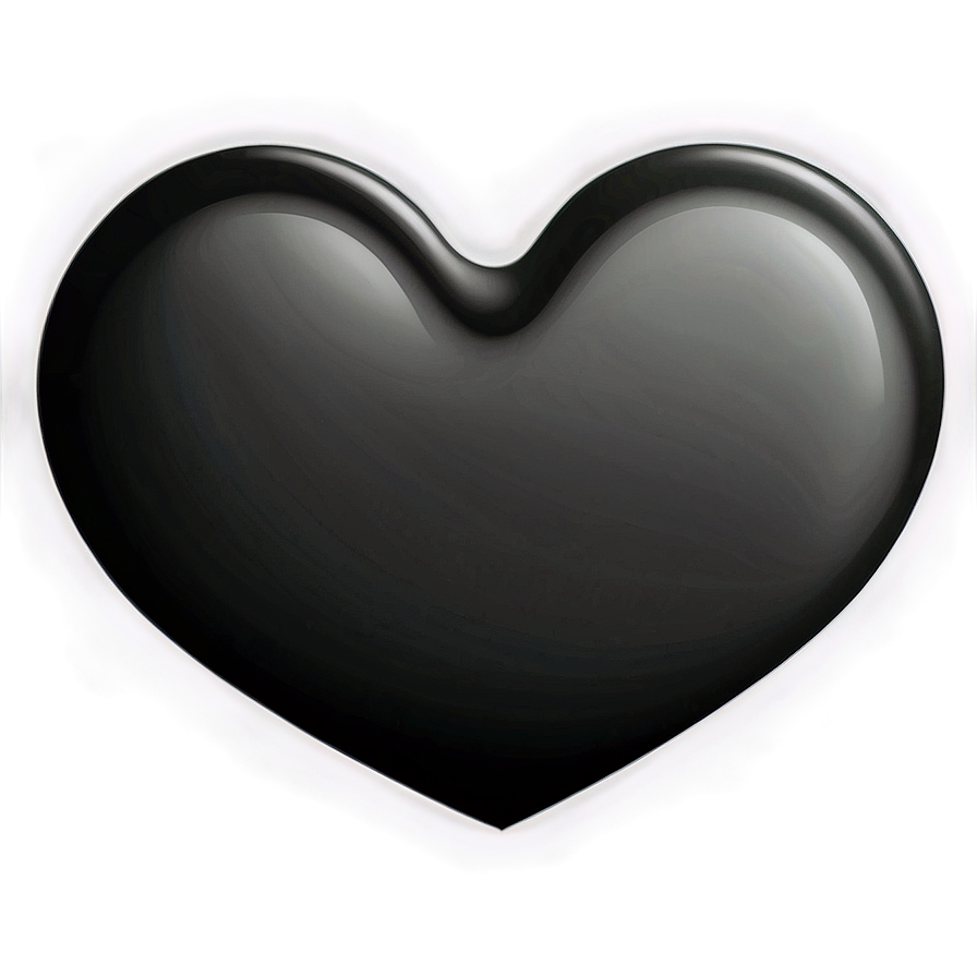 Black Heart Emoji Illustration Png Eau32