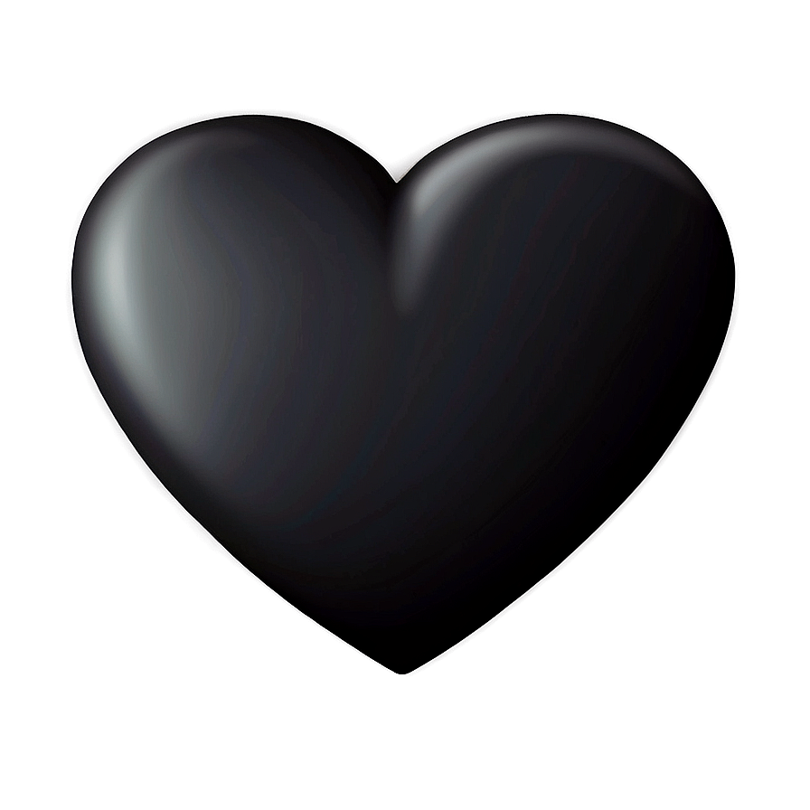 Black Heart Emoji Illustration PNG qwt12 PNG with transparent background