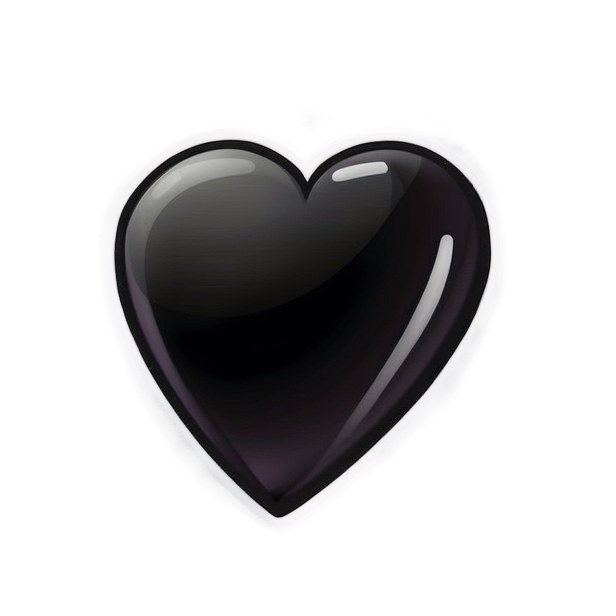 Black Heart Emoji Illustration PNG skb1 PNG with transparent background