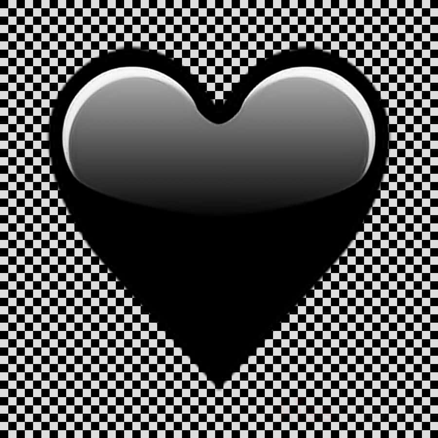 Black Heart Emoji Transparent Background