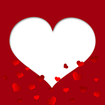 Black Heart Red Background PNG with transparent background