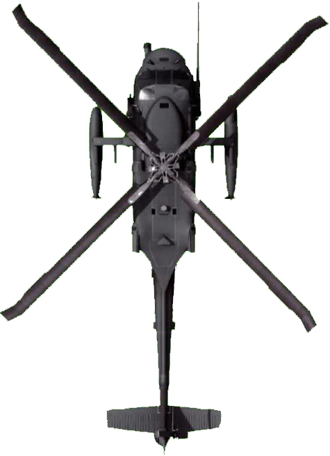 Black Helicopter Top View