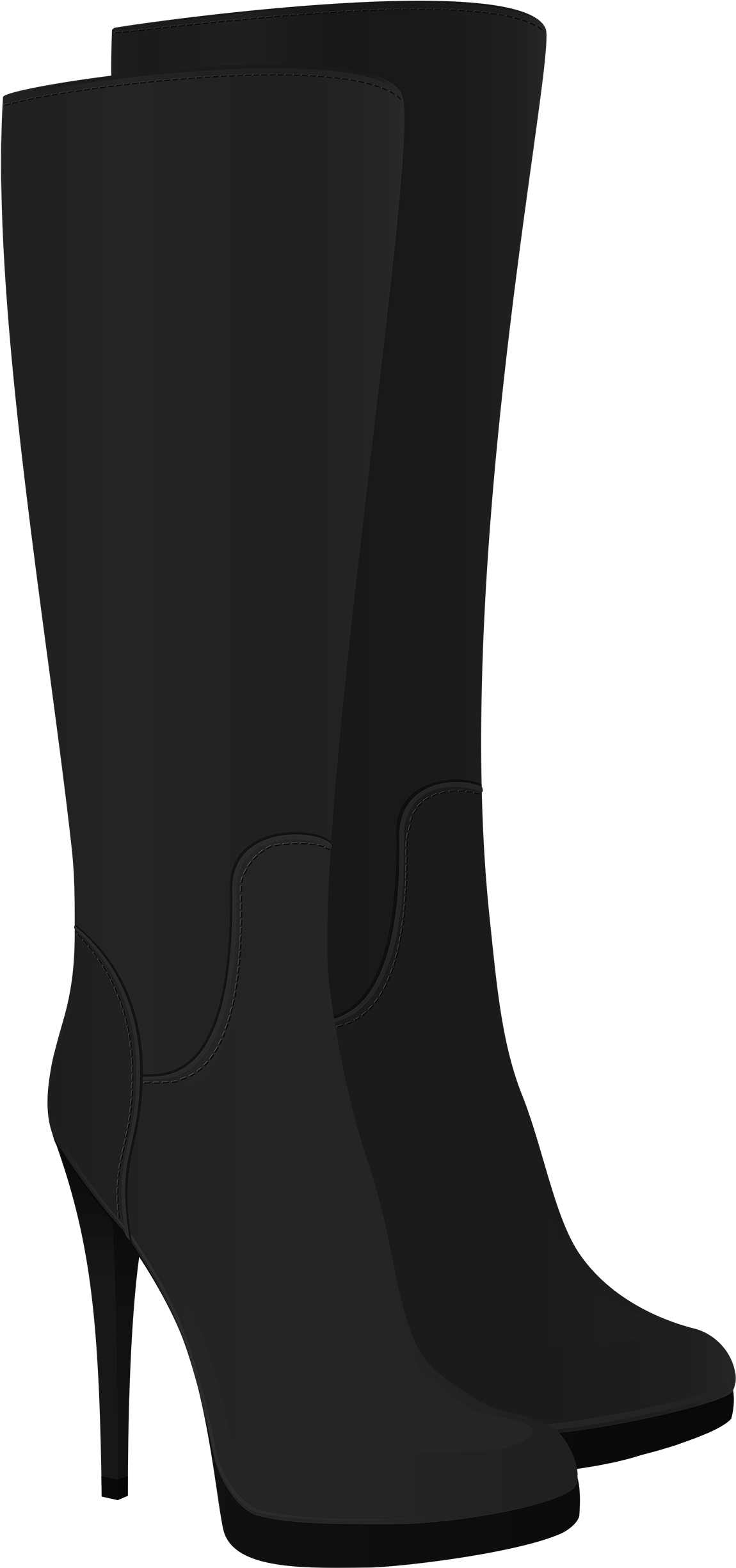 Black Western Boots Clipart - Long Black Boots Png, Transparent Png PNG with transparent background