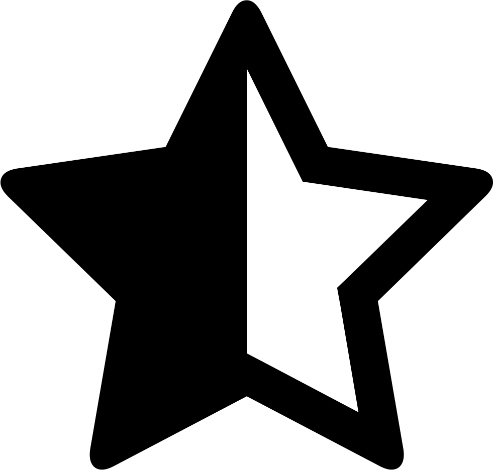 Half Star Icon , Png Download - Fa Star Half O, Transparent Png PNG image with a transparent background, free high-resolution download