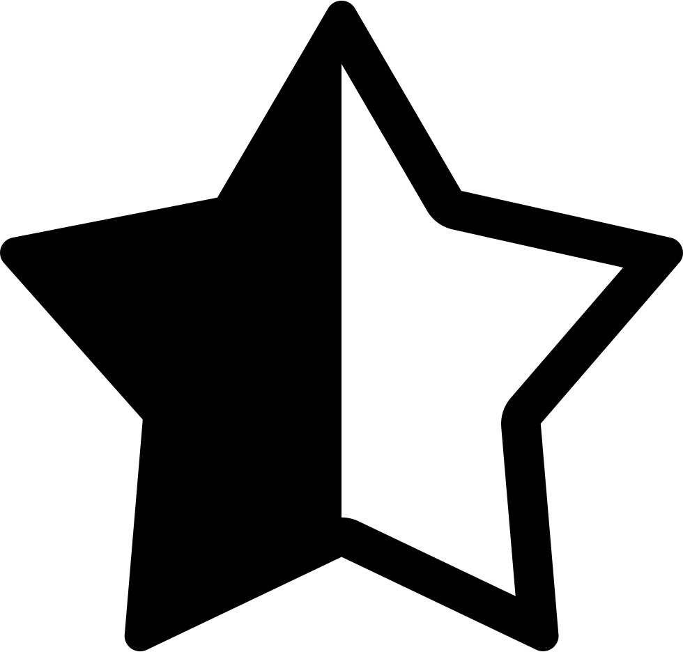 Star Half Svg Png Icon Free Download - Icon, Transparent Png PNG image with a transparent background, free high-resolution download