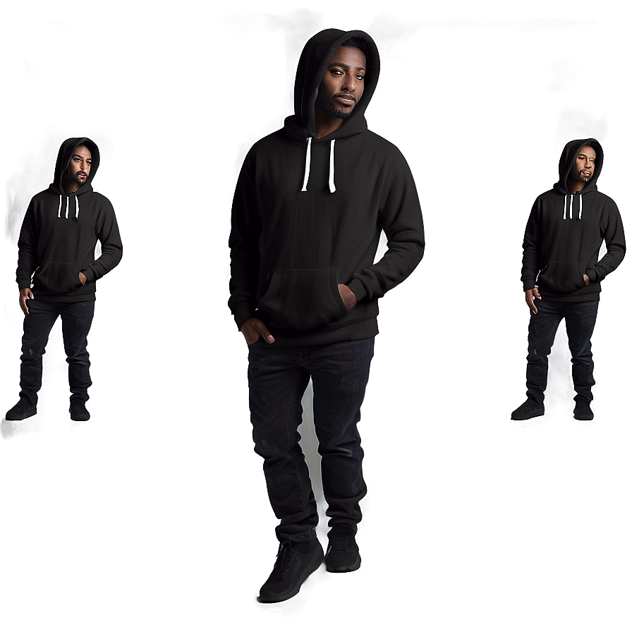 Black Hoodie Design Png 41