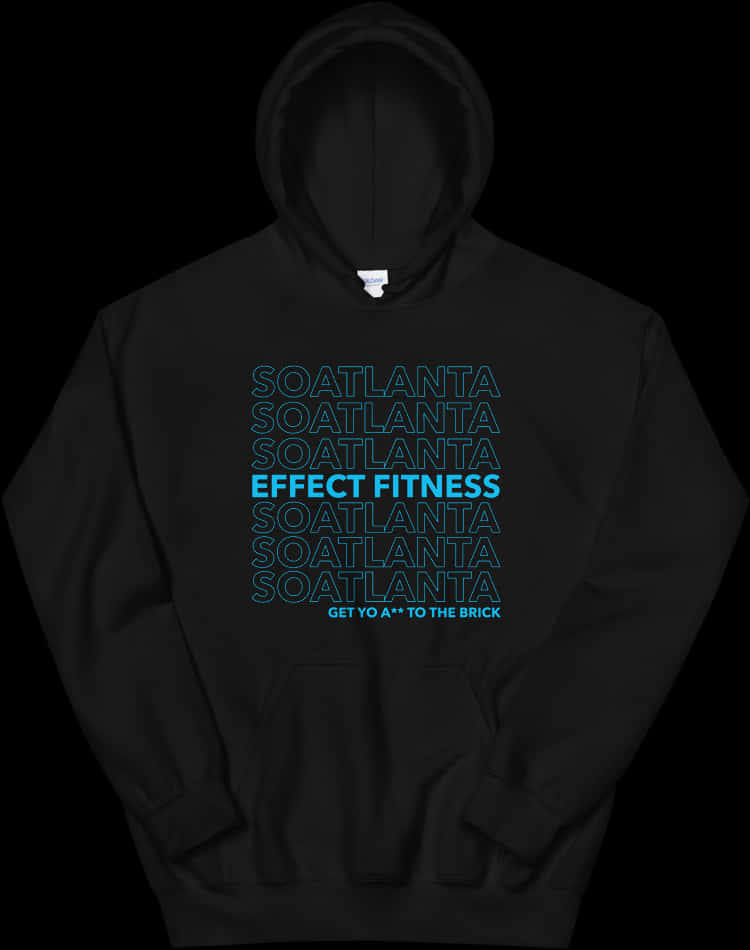 Black Hoodie Effect Fitness Design