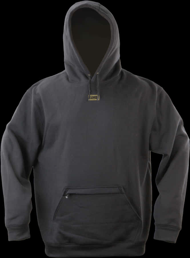 Black Hoodie Mockup Front View