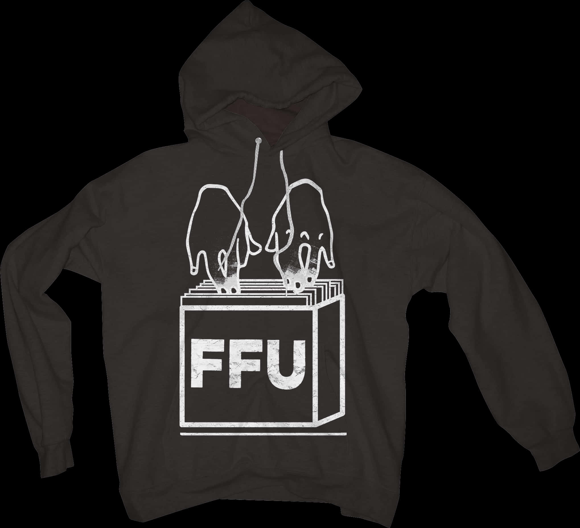 Black Hoodiewith Graphic Design