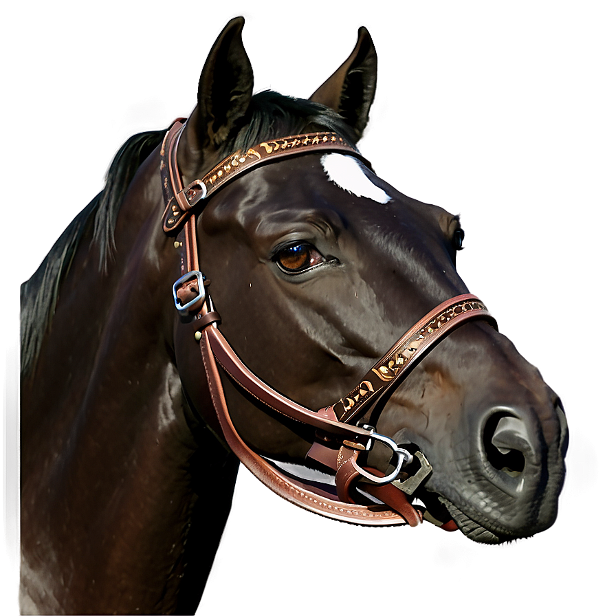 Black Horse Bridle And Saddle Png 94