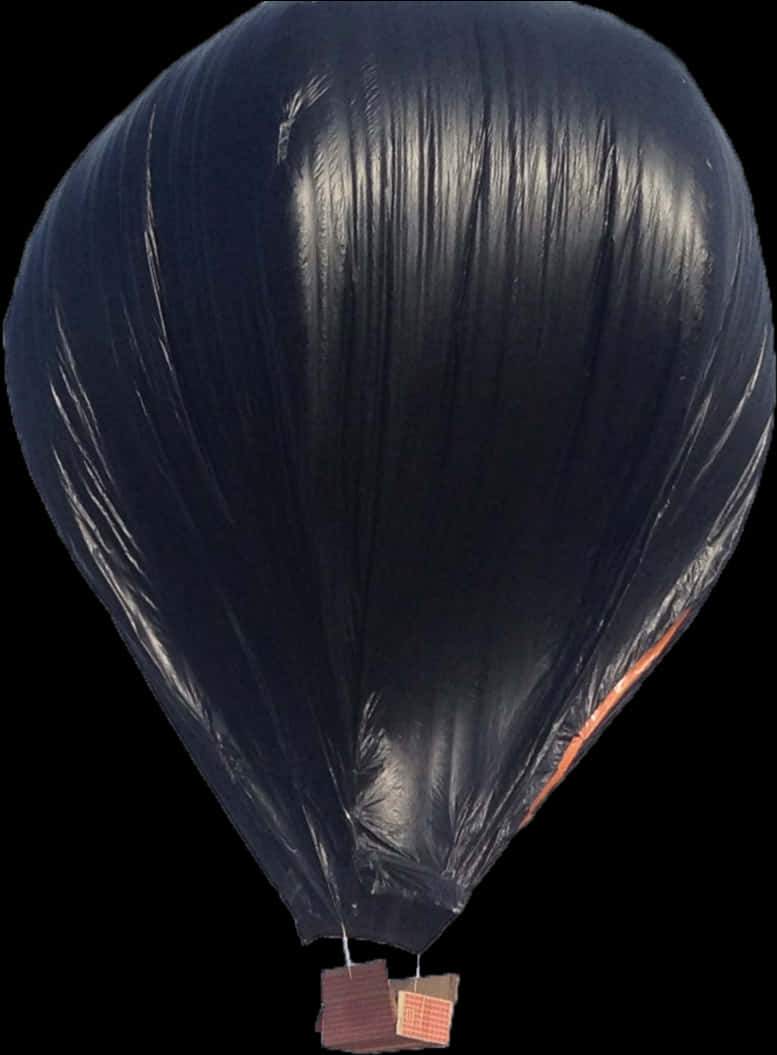 Black Hot Air Balloon Isolated