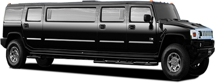 Black Hummer Limousine Side View