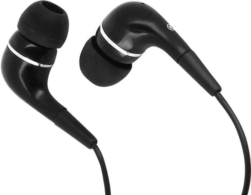 Black In Ear Earbudswith Cable