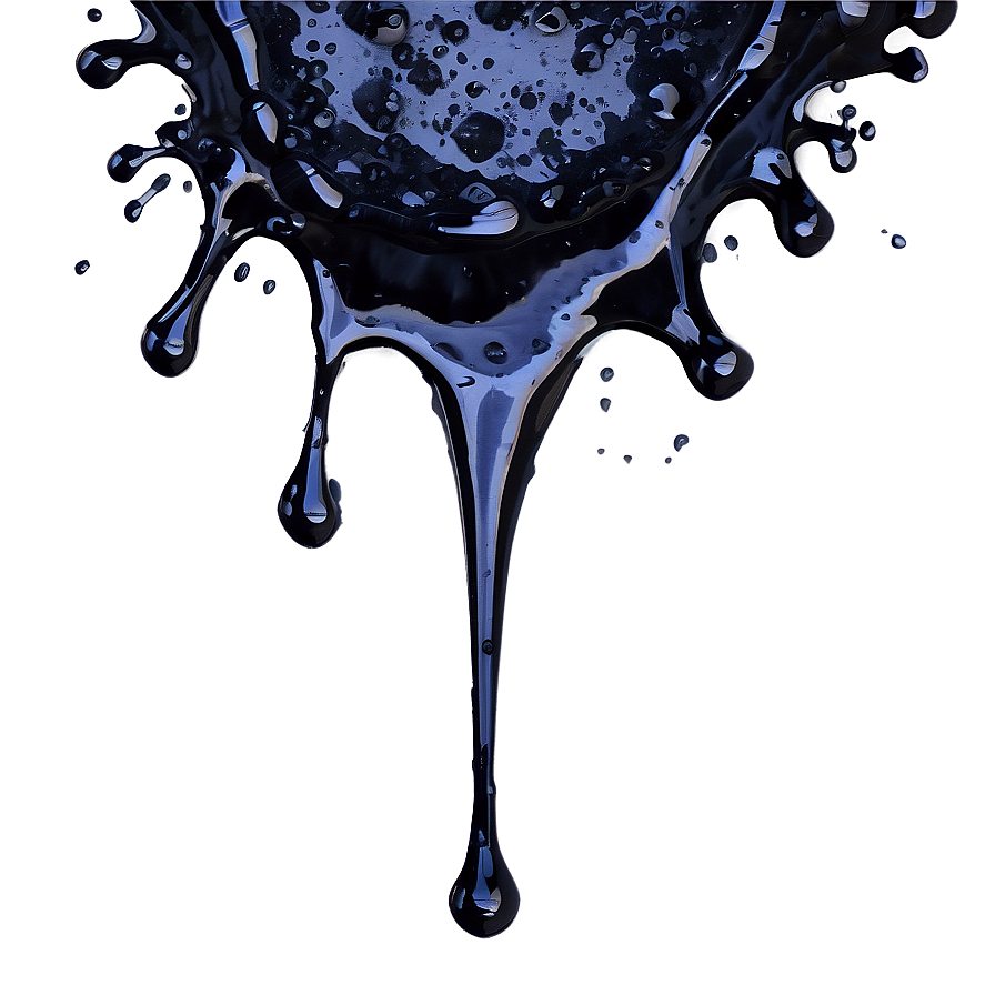 Black Ink Drop Splatter Png 15