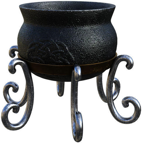 Cauldron, Flame, Fire, Potion, Heat, Smoke, Embers - Black Cauldron On Transparent Background, HD Png Download PNG with transparent background