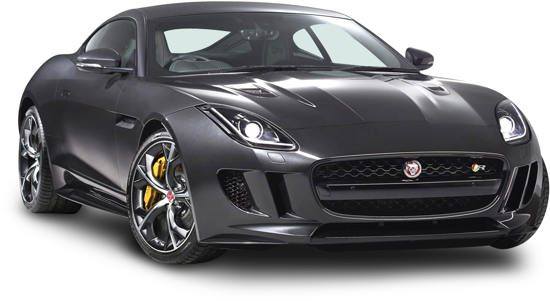 Black Jaguar F Type Coupe Car Png Image - Black Jaguar F Type 2016, Transparent Png PNG with transparent background