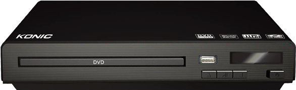 Black K O N I C D V D Player PNG with transparent background