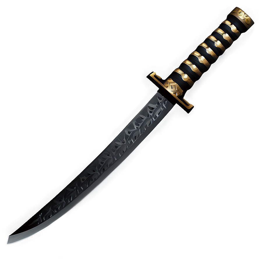 Black Katana PNG hip PNG image with a transparent background, free high-resolution download