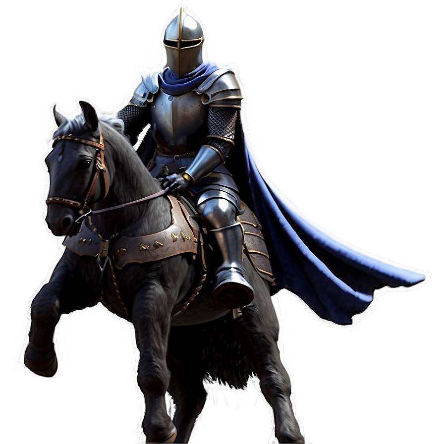 Black Knight On Horseback Png Tag82