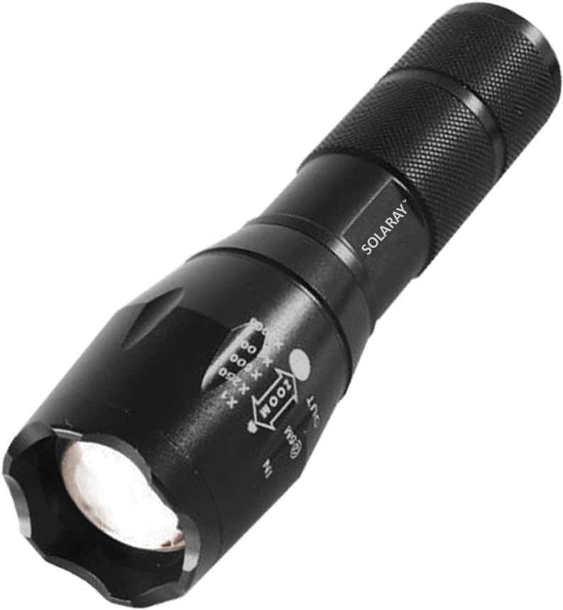 Black L E D Flashlight Solaray