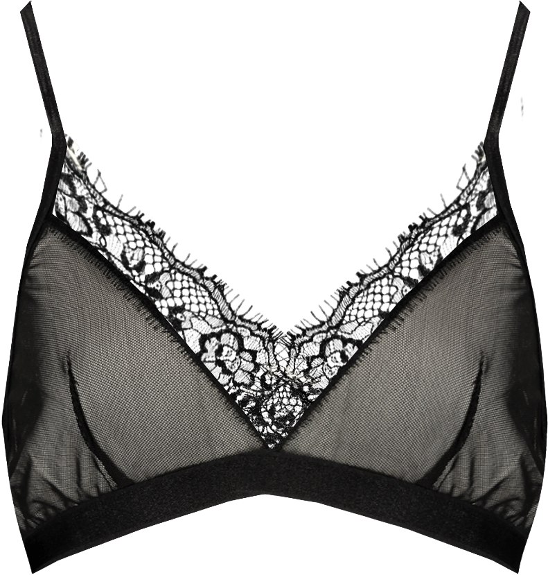 Black Lace Bralette Design