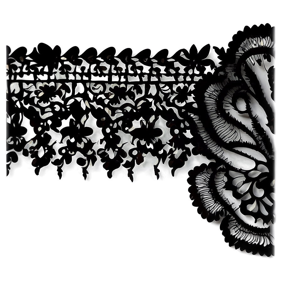 Black Lace Texture PNG 21 PNG with transparent background