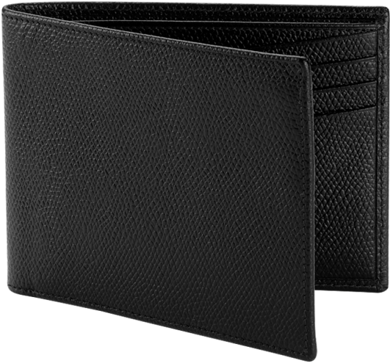 Black Leather Bifold Wallet