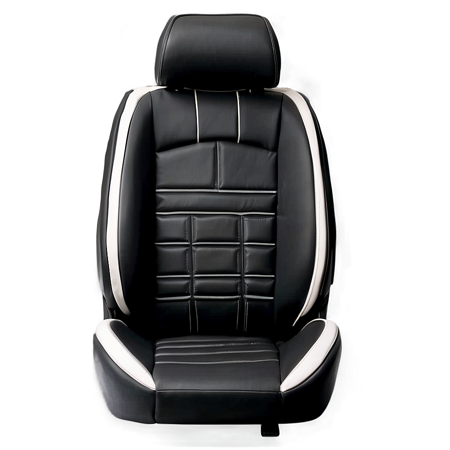 Black Leather Car Seat Png 3