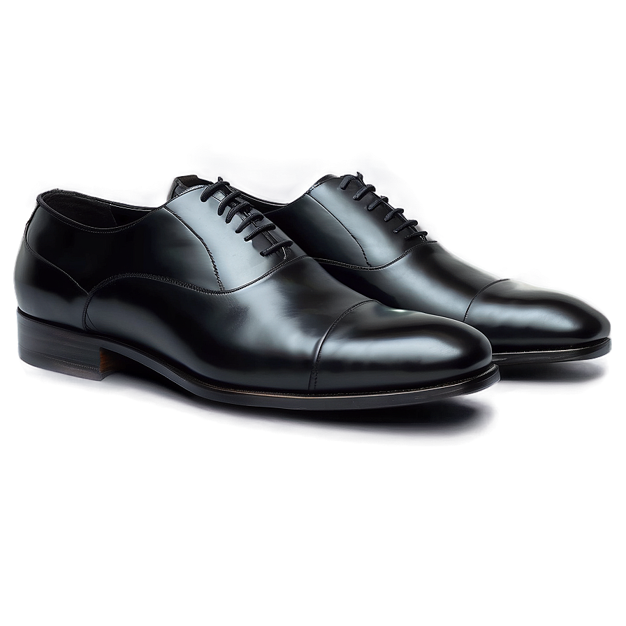 Black Leather Footwear Png 4