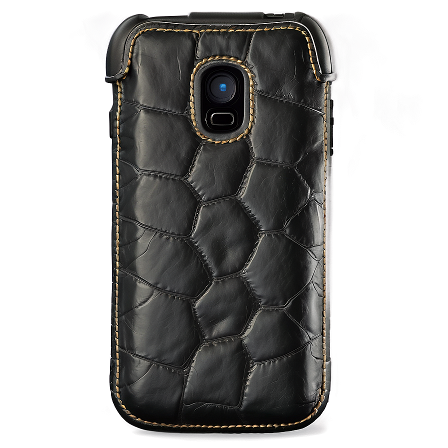 Black Leather Smartphone Case Png Vxj