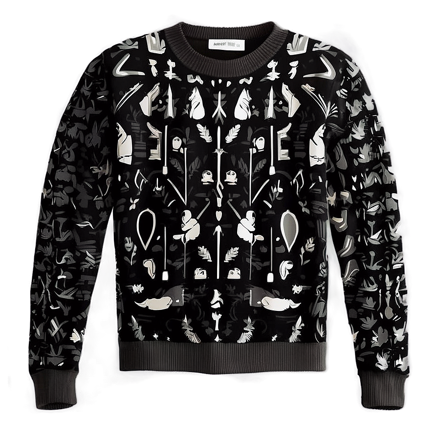 Black Lightweight Sweater Png Ymr3