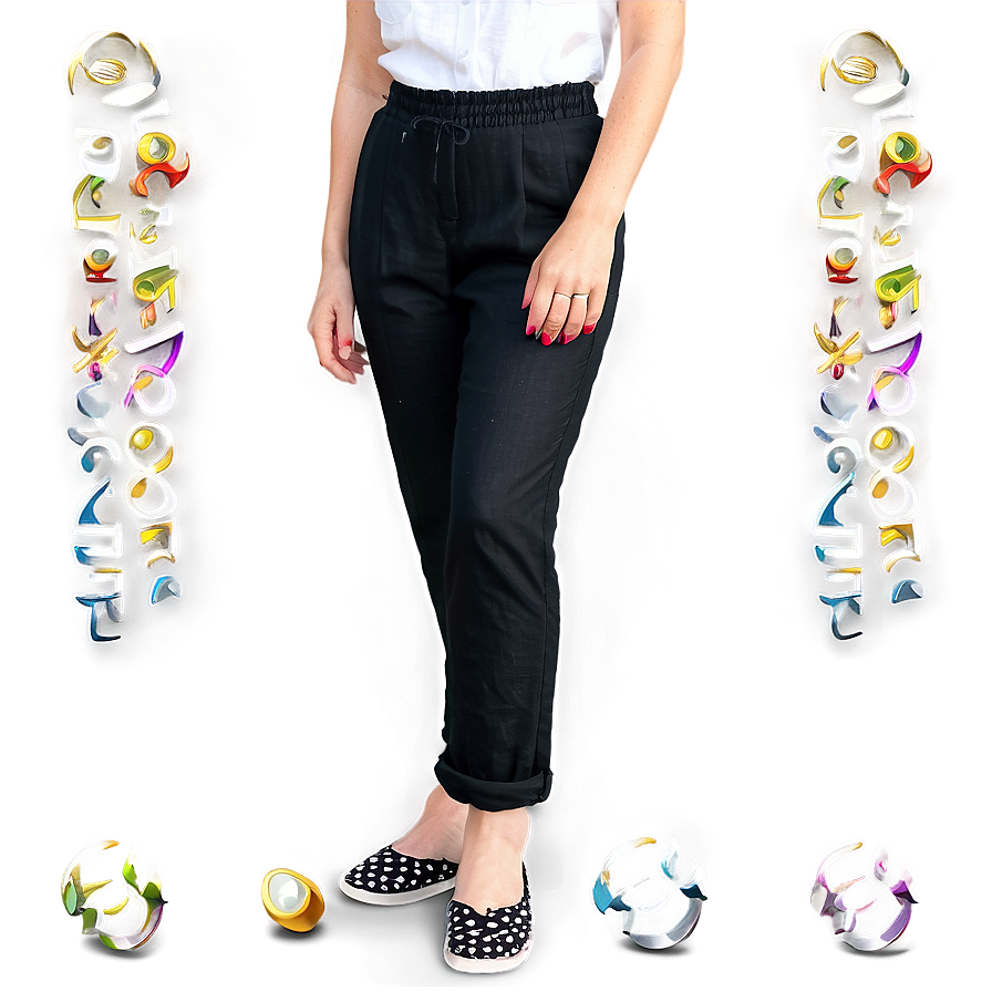 Black Linen Pants Png Ykn44