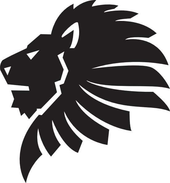 Black Lion Silhouette Graphic