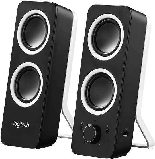 Black Logitech Desktop Speakers